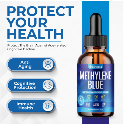 Methylene Blue Pharmaceutical Grade - Lab Tested 99.99% - Increased Absorption, Blue Methylene Supplement - No Formaldehyde - Made in USA